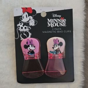 Disney Minnie Mouse Pink and Purple Bag Clips